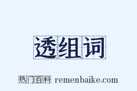 透组词是什么意思的图片